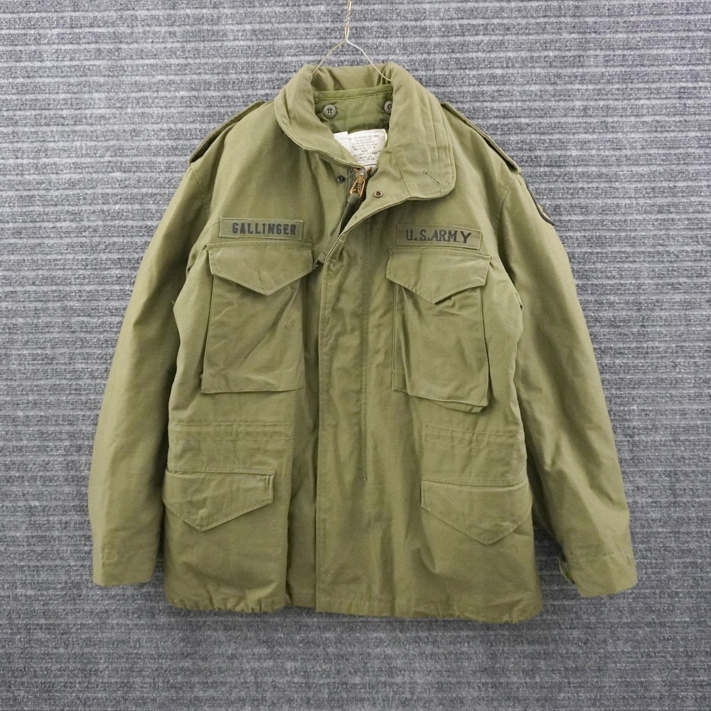 Vintage 70s Gibraltar Industries Field Coat Mens Medium Green US Army M-65 Style